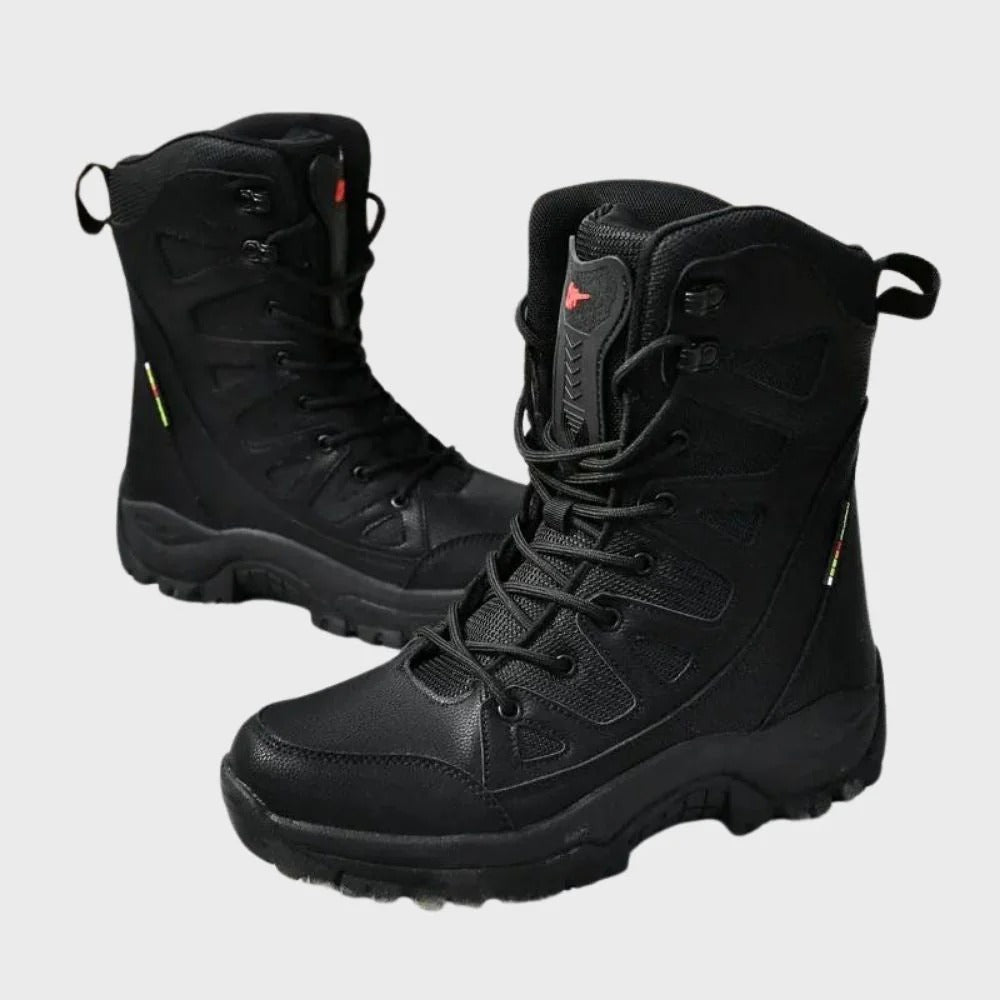 Women's Hiking Boots – High Shaft – Leather and Mesh – Reinforced Toe – Ankle Support