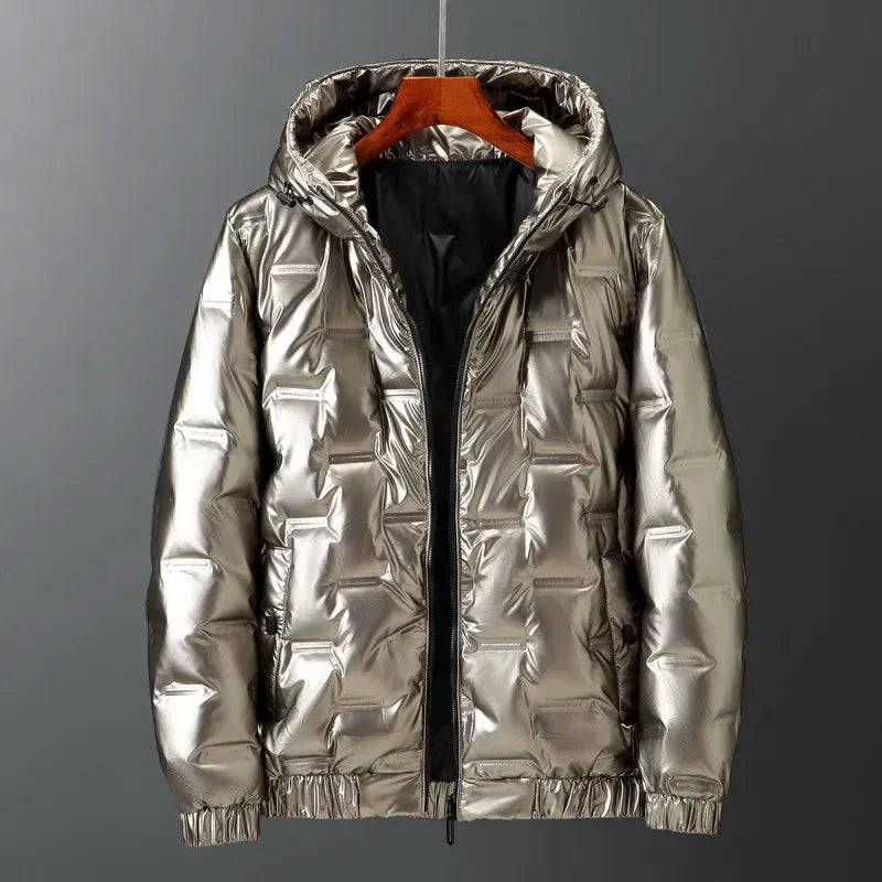 Men's Down Jacket – Regular Fit – Quilted – Water-Repellent – With Hood