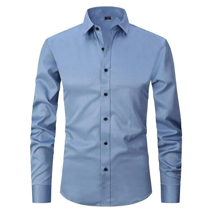 Men's Shirt – Slim Fit – Breathable Fabric – Non-Iron – Long-Sleeved Formal Style