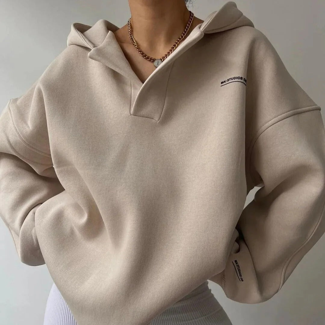 Women's Hoodie – Oversized Fit – Dropped Shoulders – Soft Cotton Blend