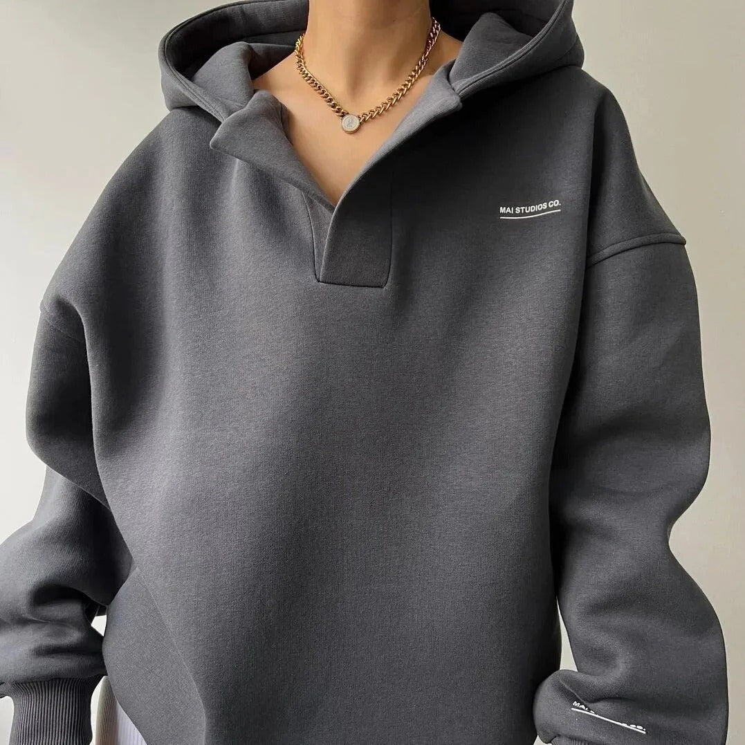 Women's Hoodie – Oversized Fit – Dropped Shoulders – Soft Cotton Blend
