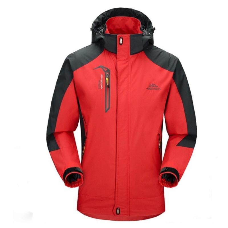 Men's Jacket for Outdoor Use – Wind and Waterproof – Regular Fit – Hood – Reinforced Panels