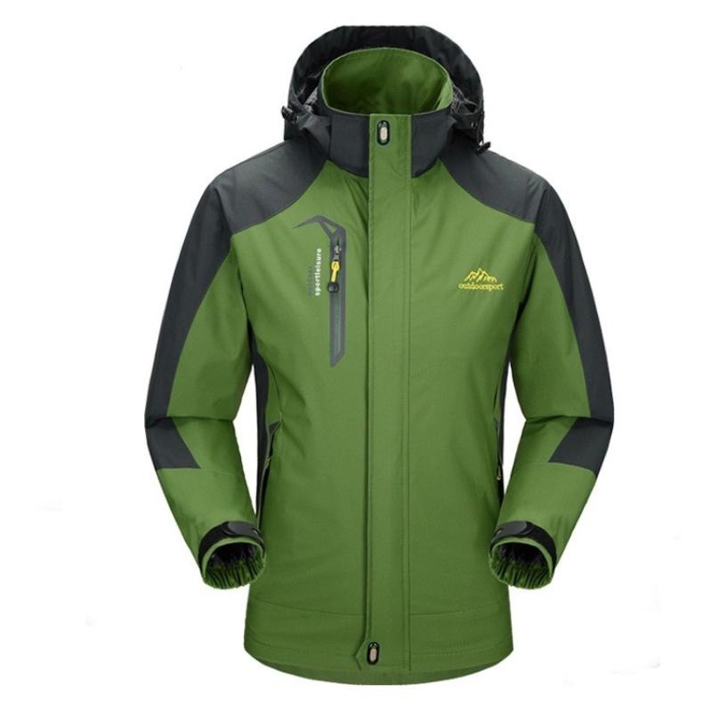 Men's Jacket for Outdoor Use – Wind and Waterproof – Regular Fit – Hood – Reinforced Panels
