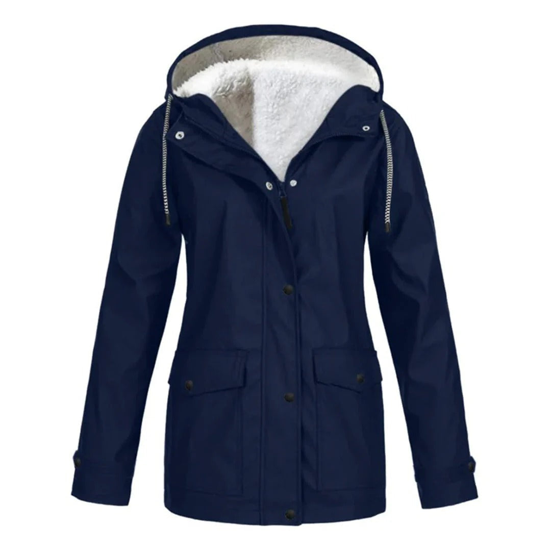 Women's Coat with Hood – Weatherproof – Fur Lining – Tailored Fit – Zipper