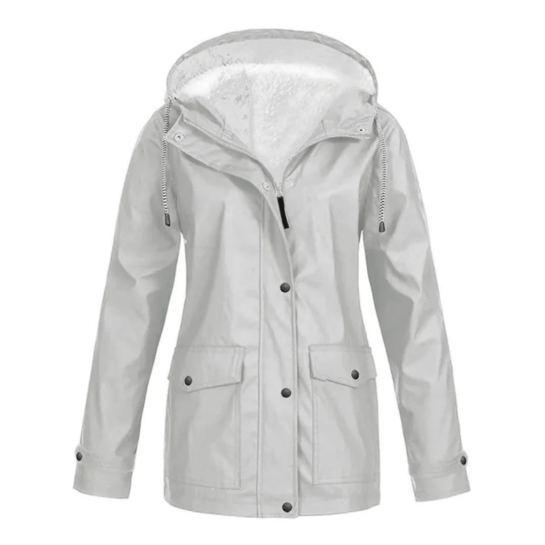 Women's Coat with Hood – Weatherproof – Fur Lining – Tailored Fit – Zipper