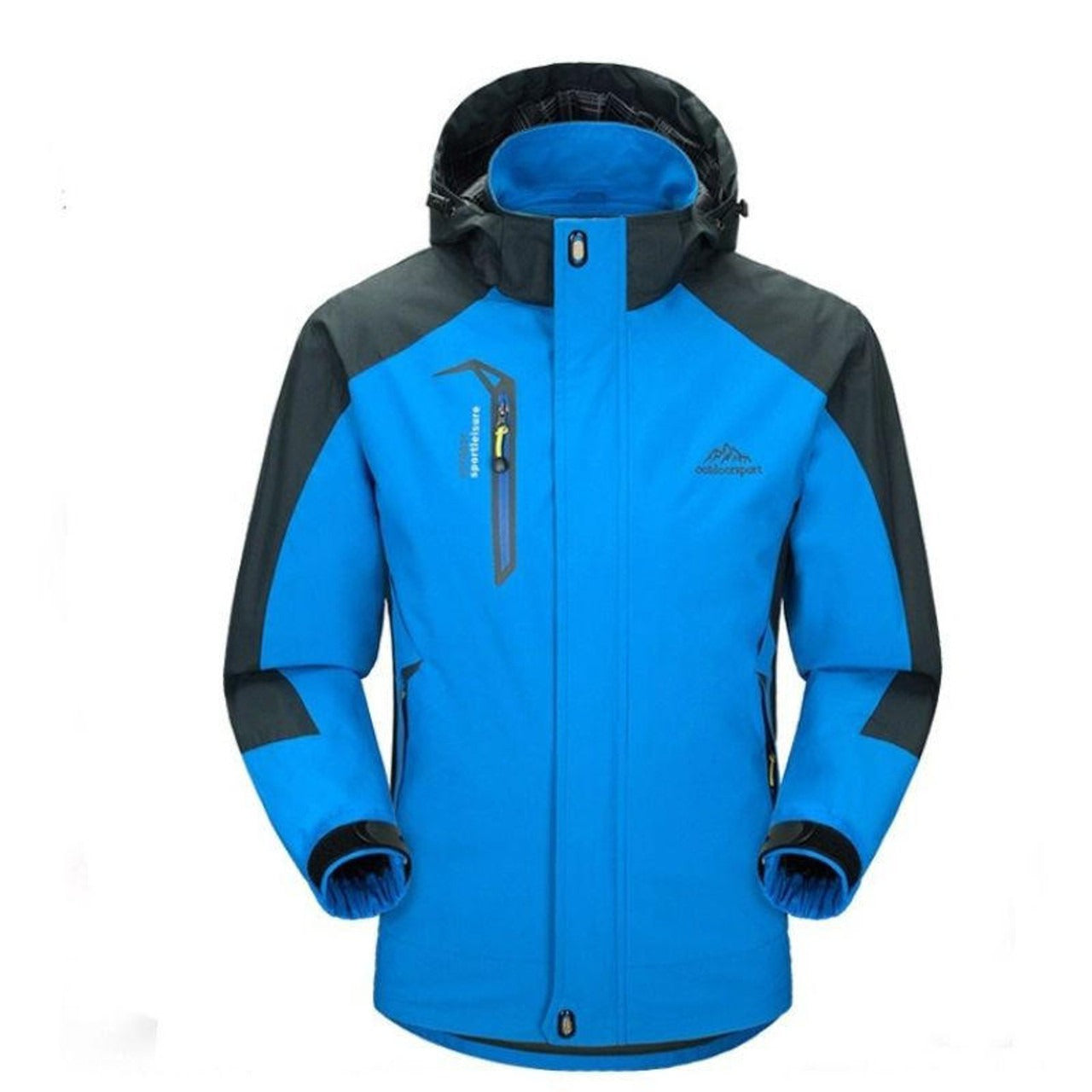 Men's Jacket for Outdoor Use – Wind and Waterproof – Regular Fit – Hood – Reinforced Panels