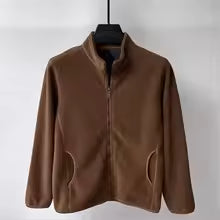 Men's Fleece Jacket – Regular Fit – High Collar – Zipper – Casual Outerwear