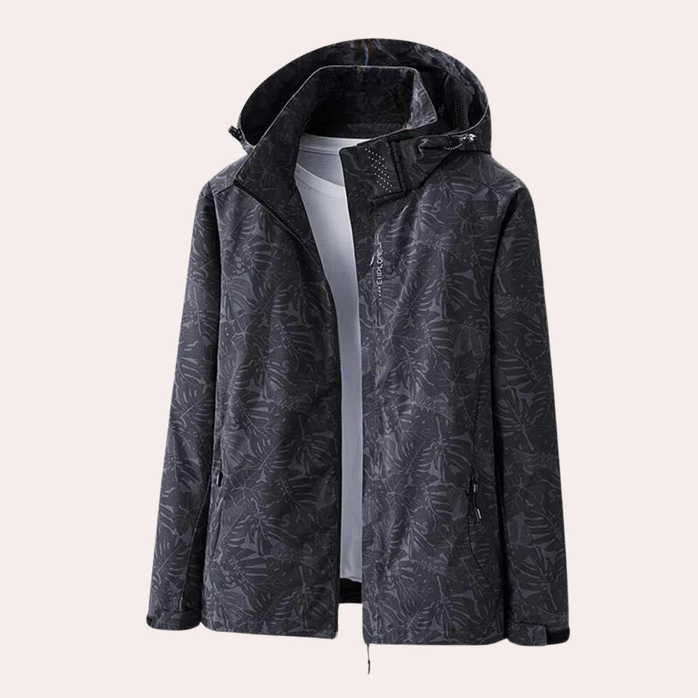 Women's Jacket – Lightweight Straight Fit – Detachable Hood – Zipper Pockets Waterproof