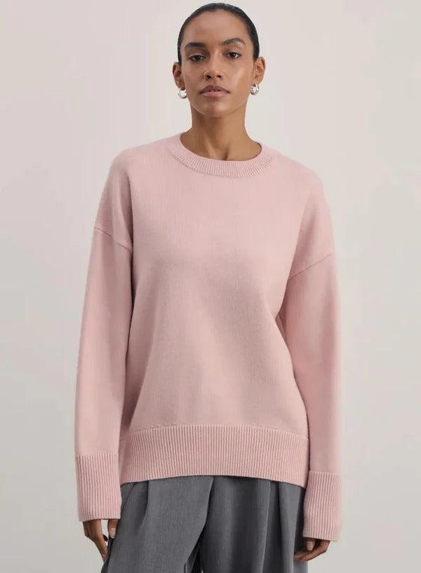 Women's Sweater – Relaxed Fit – Soft Knit – High Neck – Long Sleeves