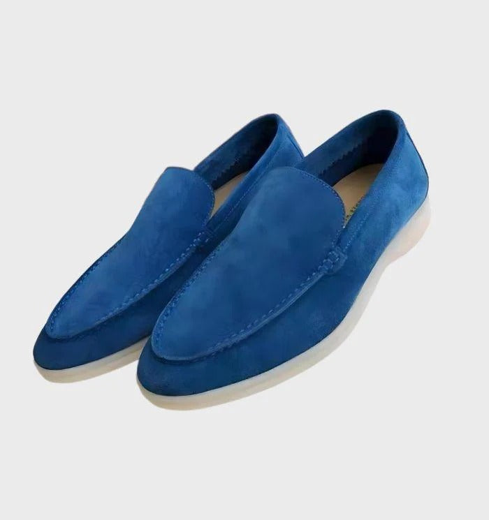 Men's Loafers – Suede Look – Slip-On – Moccasin Stitch – Slim Fit