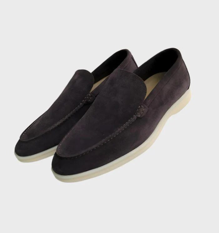 Men's Loafers – Suede Look – Slip-On – Moccasin Stitch – Slim Fit