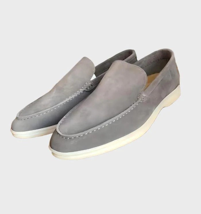 Men's Loafers – Suede Look – Slip-On – Moccasin Stitch – Slim Fit