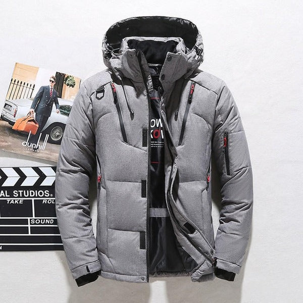 Men's Jacket – Quilted – Regular Fit – Hood – Zipper Closure – Adjustable Fit