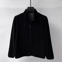 Men's Fleece Jacket – Regular Fit – High Collar – Zipper – Casual Outerwear
