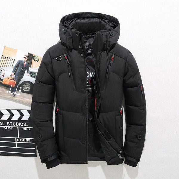Men's Jacket – Quilted – Regular Fit – Hood – Zipper Closure – Adjustable Fit