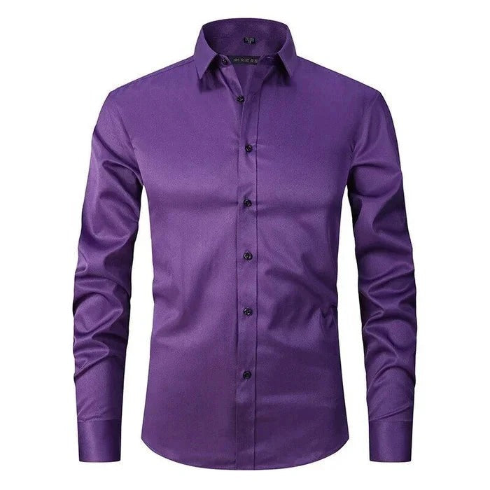 Men's Shirt – Slim Fit – Breathable Fabric – Non-Iron – Long-Sleeved Formal Style