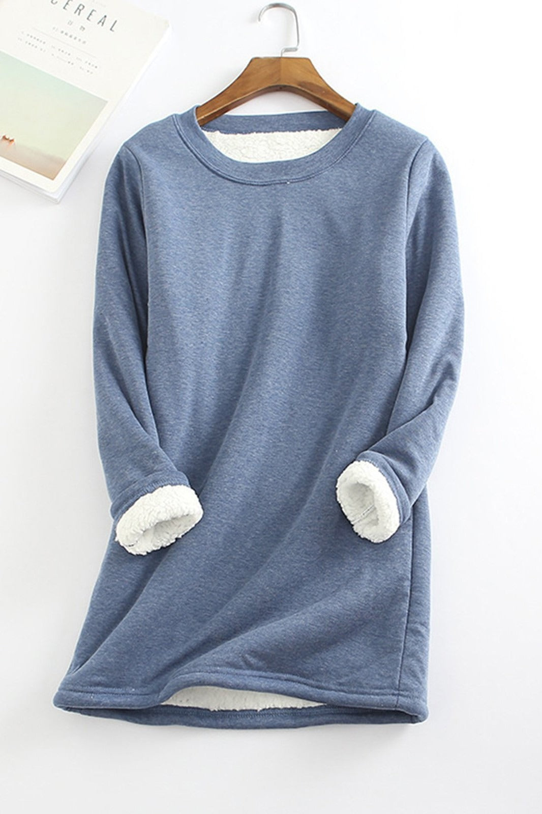 Women's Tunic Sweater – Relaxed Fit – Long-Sleeved – Soft Fleece-Lined Comfort