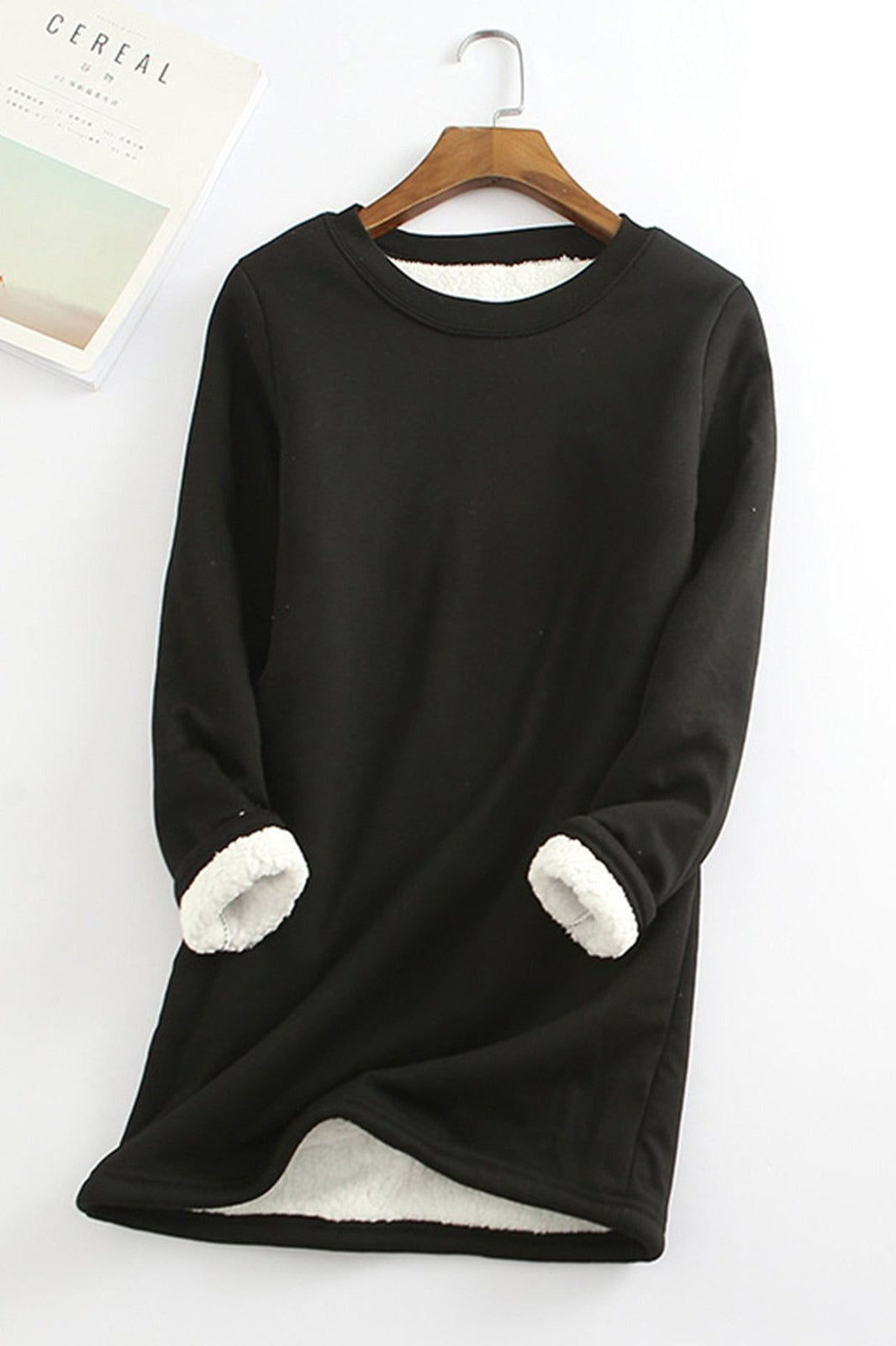 Women's Tunic Sweater – Relaxed Fit – Long-Sleeved – Soft Fleece-Lined Comfort