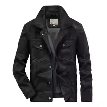 Men's Jacket – Slim Fit – Suede Material – Button Front – Chest Pockets