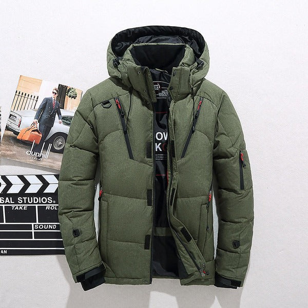Men's Jacket – Quilted – Regular Fit – Hood – Zipper Closure – Adjustable Fit