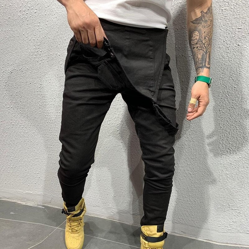 Men's Overalls - Slim Fit - Adjustable Straps - Practical Pockets - Tapered Legs
