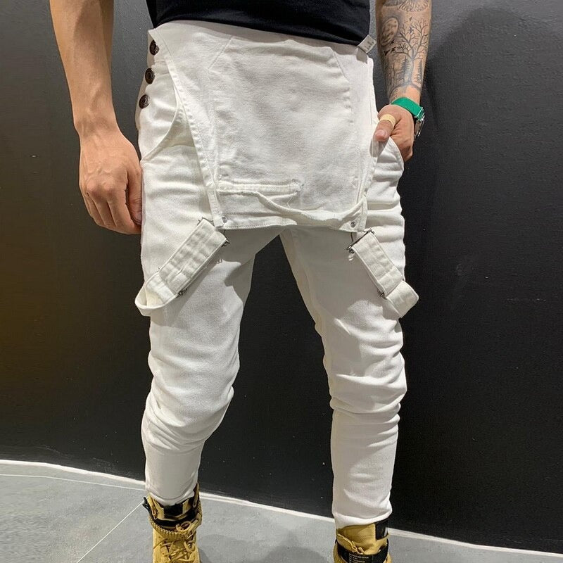 Men's Overalls - Slim Fit - Adjustable Straps - Practical Pockets - Tapered Legs