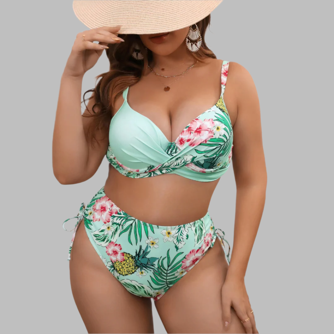 Women's Bikini Set – Shaping Fit – High Waist – Twistable Top – Adjustable Strings