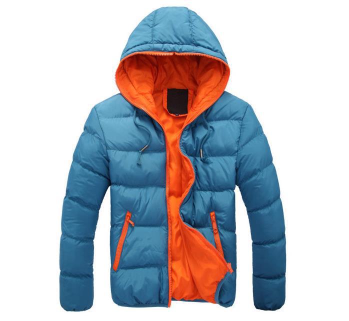 Men's Down Jacket – Regular Fit – Water-Repellent – Hood – Zipper Closure – Pockets
