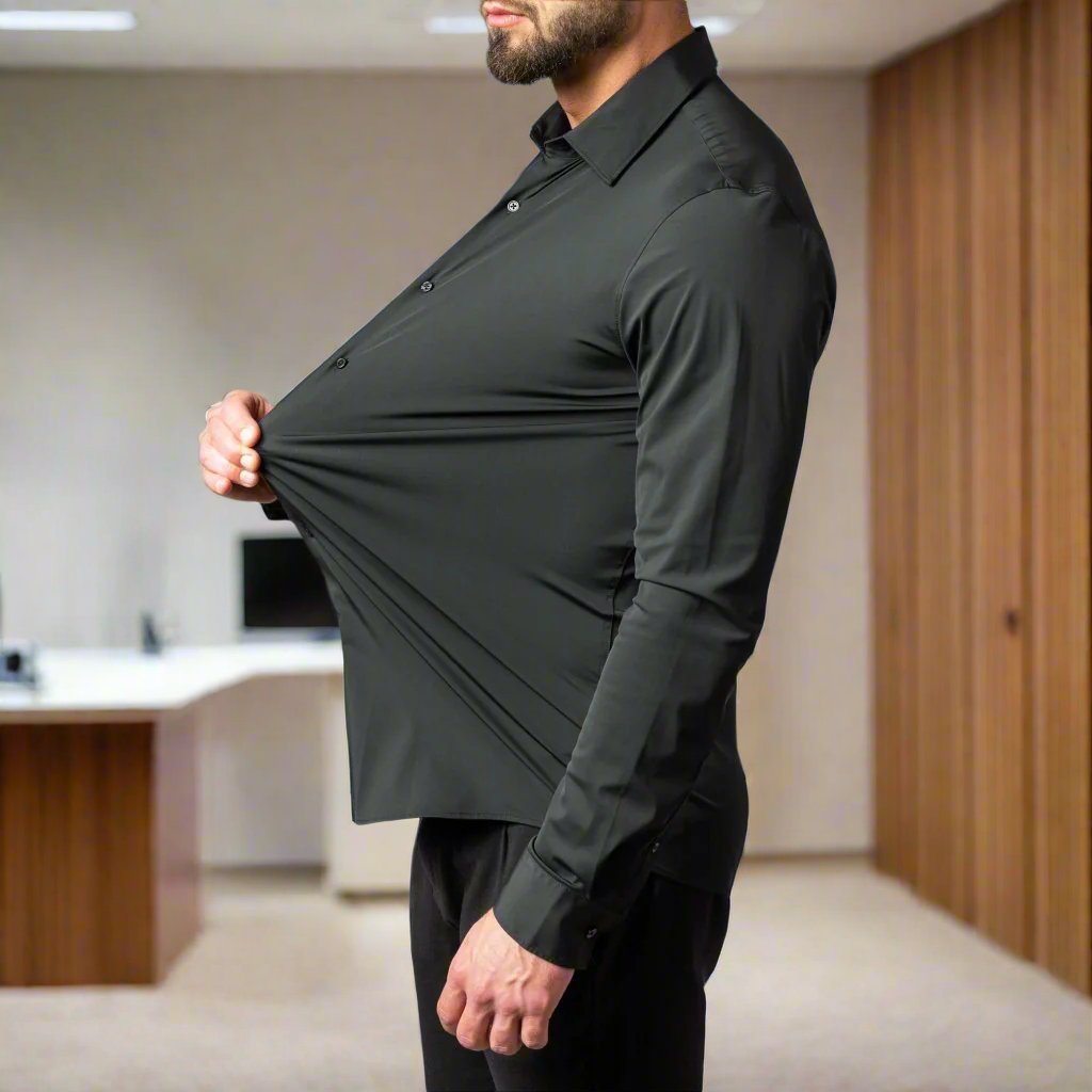 Men's Shirt - Slim Fit - Long Sleeves - Classic Collar - Elegant for Formal Occasions