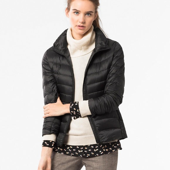Women's Down Jacket - Padded Quilted - Lightweight and Water-Repellent - Tailored Fit