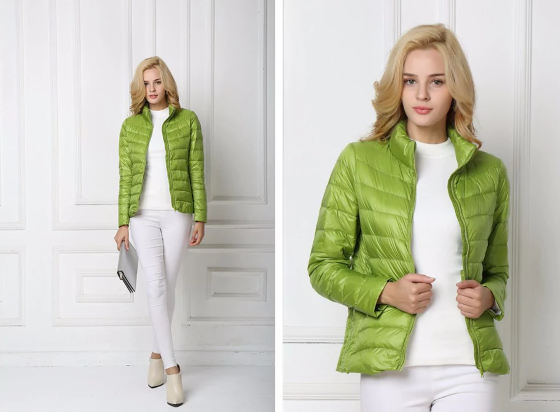 Women's Down Jacket - Padded Quilted - Lightweight and Water-Repellent - Tailored Fit