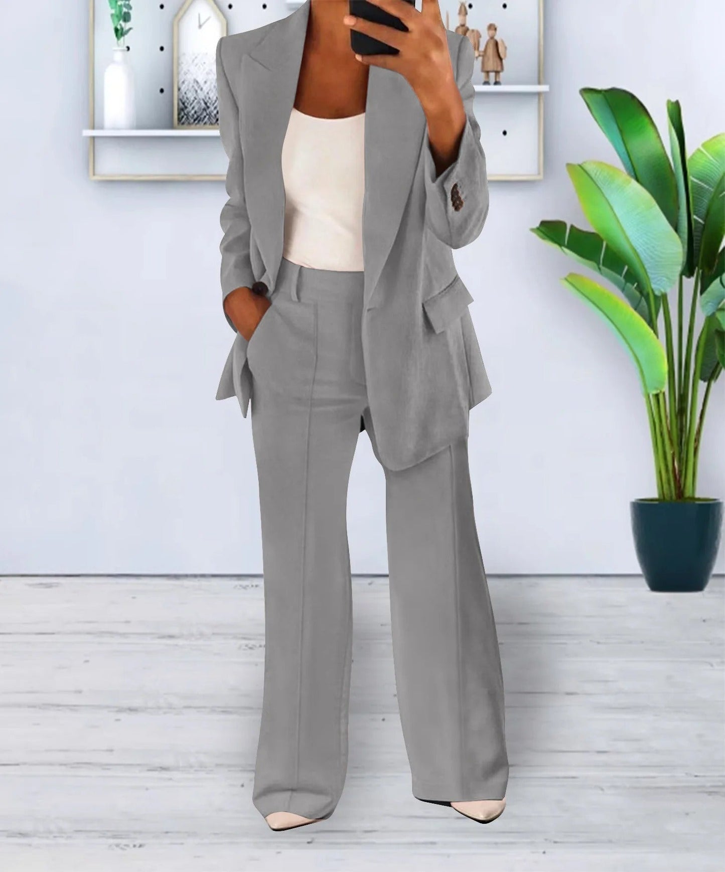 Women's Blazer – Tailored Fit – Single-Breasted – Classic Cut with Lapels