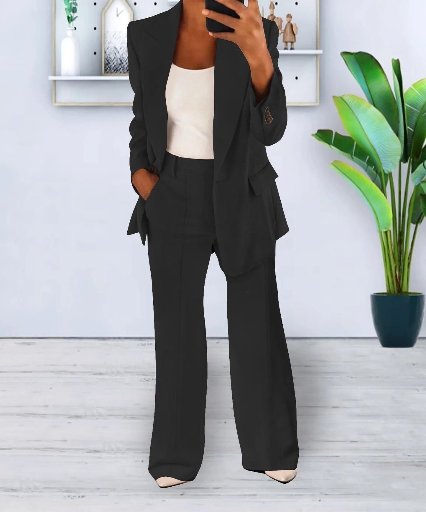 Women's Blazer – Tailored Fit – Single-Breasted – Classic Cut with Lapels