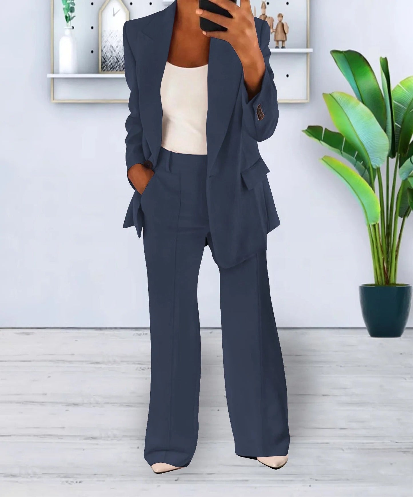 Women's Blazer – Tailored Fit – Single-Breasted – Classic Cut with Lapels