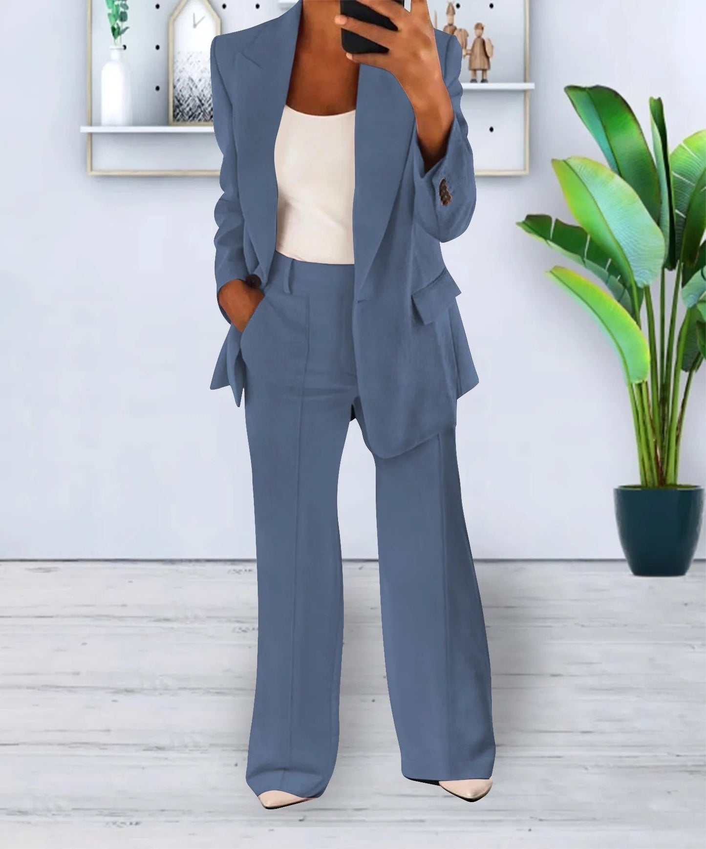 Women's Blazer – Tailored Fit – Single-Breasted – Classic Cut with Lapels