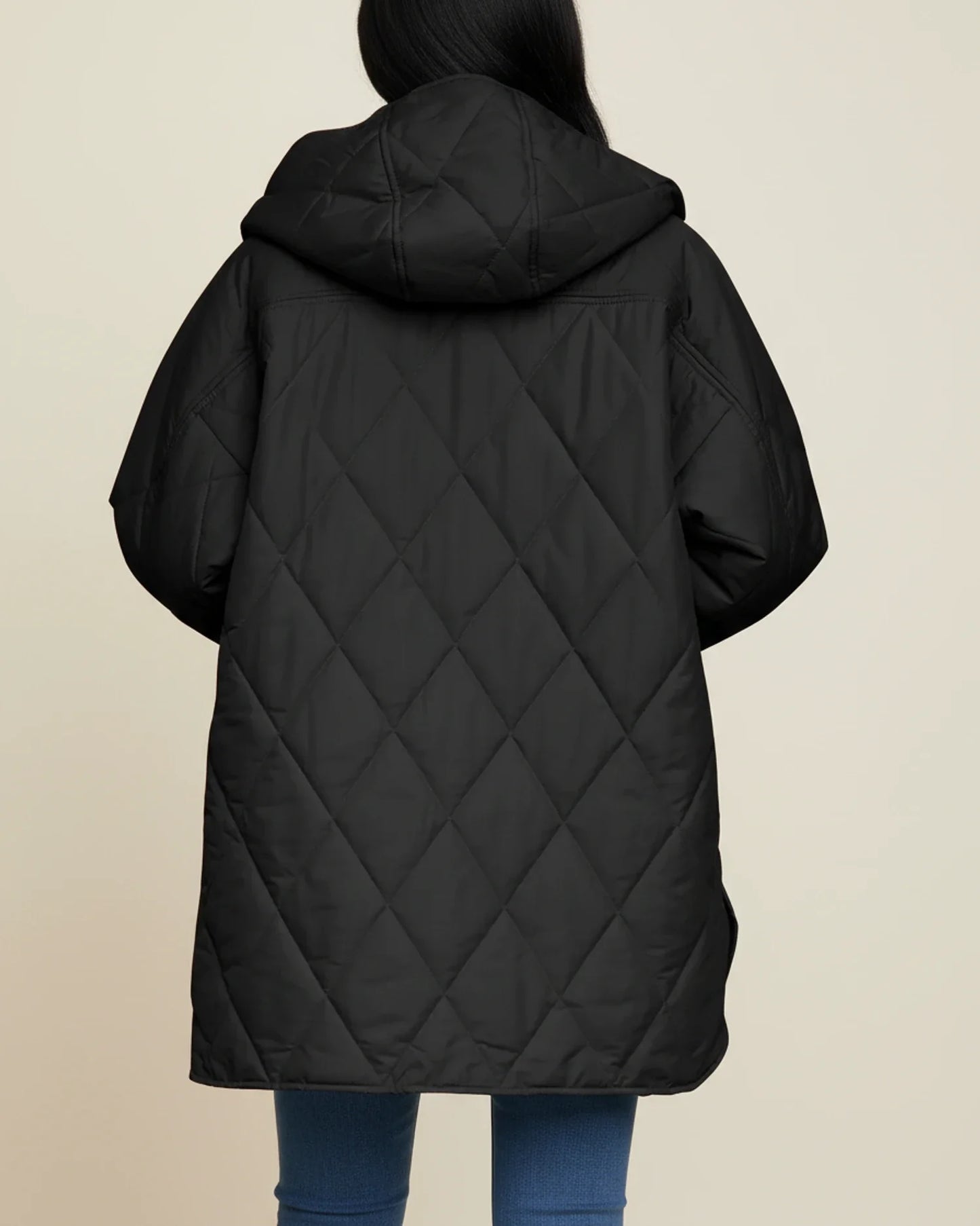 Alessia Oversized Hooded Quilted Jacket | Hooded Quilted Jacket