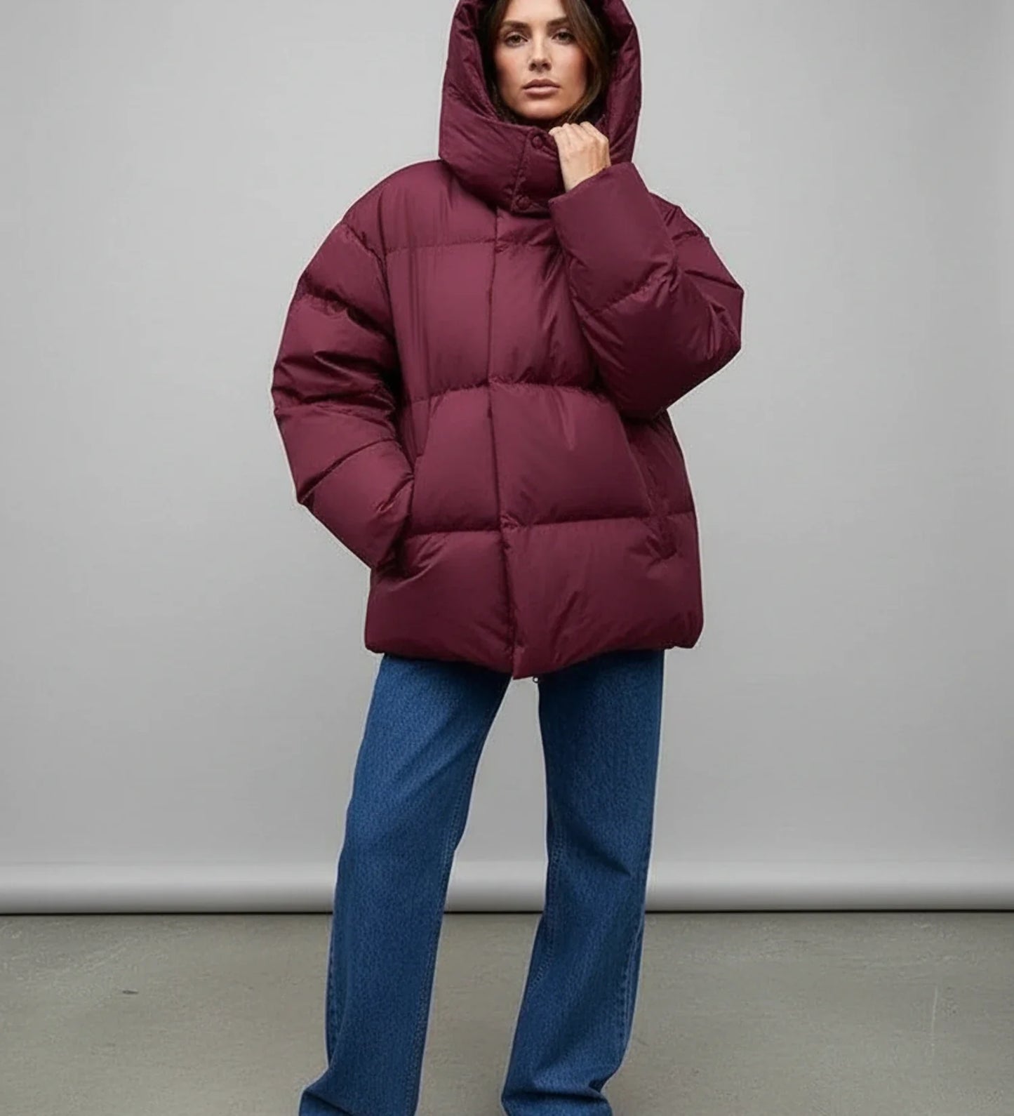 Valentina Oversized Puffer Jacket | Hooded, Quilted Puffer Jacket