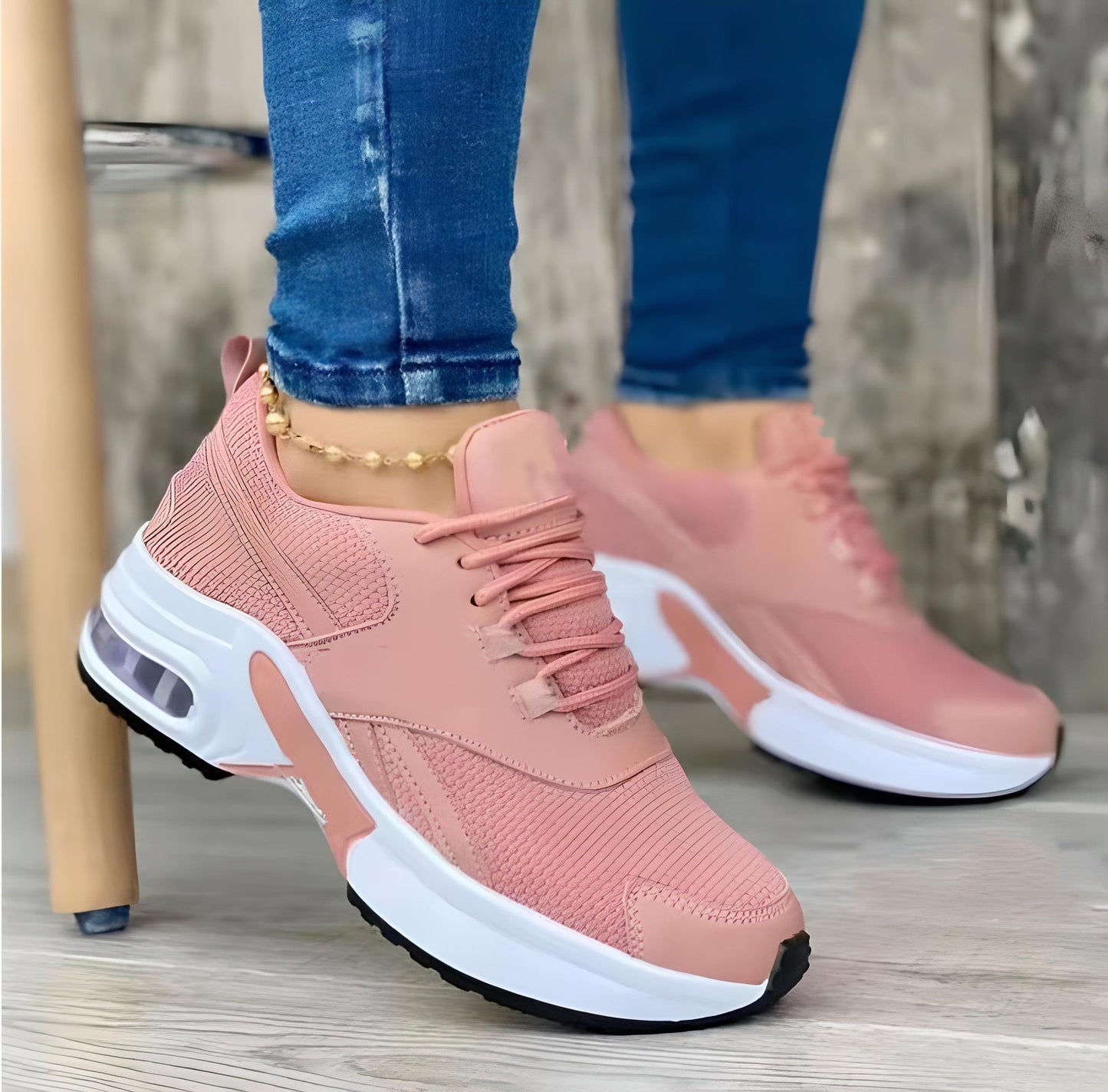 Women's Sneakers – Ergonomic Fit – Breathable Material – Low Top – Shock-Absorbing Sole