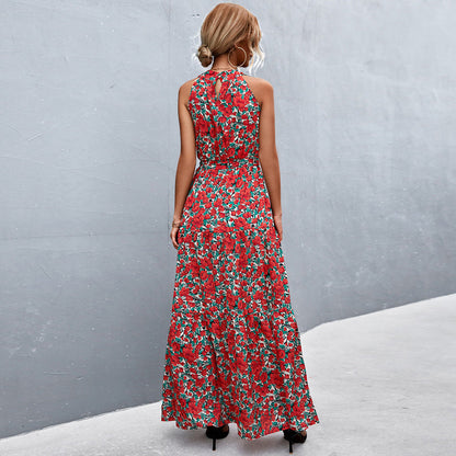 Kamina - Stylish, Sleeveless Summer Dress with Floral Pattern