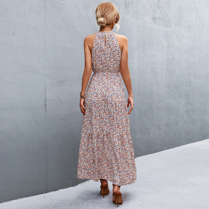 Kamina - Stylish, Sleeveless Summer Dress with Floral Pattern