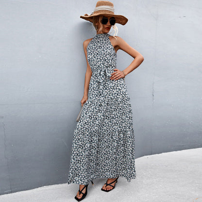 Kamina - Stylish, Sleeveless Summer Dress with Floral Pattern