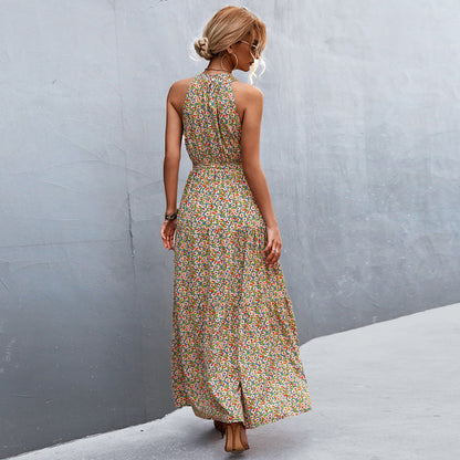 Kamina - Stylish, Sleeveless Summer Dress with Floral Pattern
