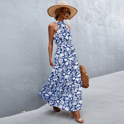 Kamina - Stylish, Sleeveless Summer Dress with Floral Pattern