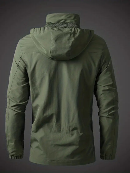 Men's Jacket for Outdoor Use – Structured Fit – Waterproof – Adjustable Hood – Breathable