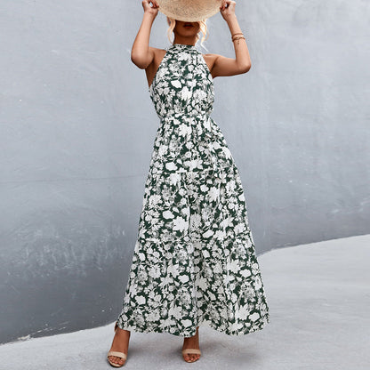 Kamina - Stylish, Sleeveless Summer Dress with Floral Pattern