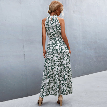 Kamina - Stylish, Sleeveless Summer Dress with Floral Pattern