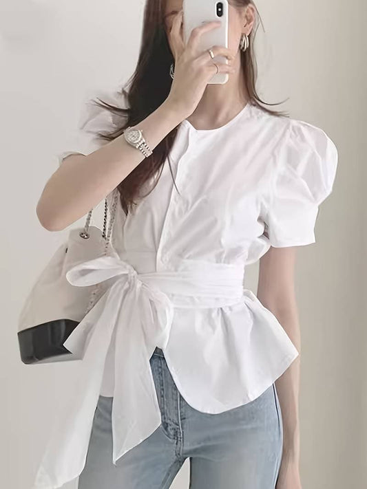 Kasi - Elegant blouse with puff sleeves