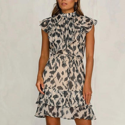 Jade - Elegant dress with leopard pattern