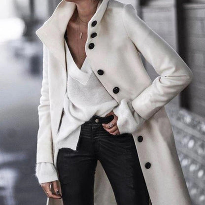 Everly - Stylish long coat with buttons