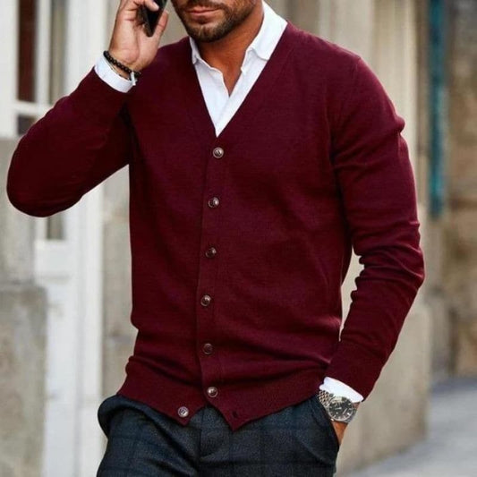 Jacques - Fasjonabel business cardigan med knappestolpe